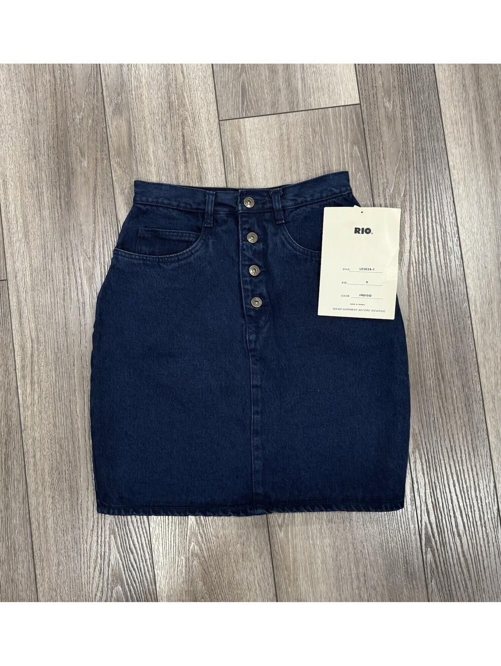 Vintage RIO by Stephen Mardon Blue Denim High Waisted Jean Skirt Size 9